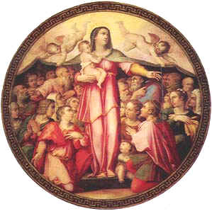 GIORGIO VASARI , MADONNA DELLA MISERICORDIA , 1465 ca . (Arezzo , Museo Diocesano).